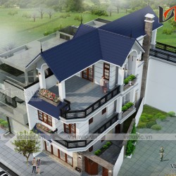 Thiết kế nhà ống 2 mặt tiền 3 tầng 5x17m trên khuôn đất chéo NO1622
