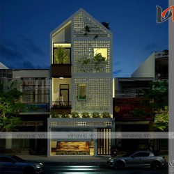 Mẫu thiết kế nhà ống hướng tây 3 tầng NO1617