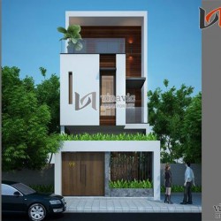Mẫu nhà ống đẹp 3 tầng phong cách hiện đại  NO1413