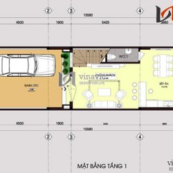 Mẫu nhà ống đẹp 3 tầng phong cách hiện đại  NO1413