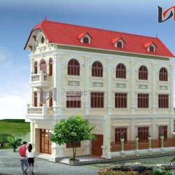 Mẫu nhà ống 3 tầng phục vụ kinh doanh nhà nghỉ NO1430