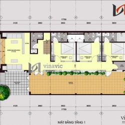 Mẫu nhà ống 3 tầng phục vụ kinh doanh nhà nghỉ NO1430
