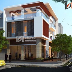 Nhà ống 3 tầng phong cách hiện đại 2 mặt tiền NO1431
