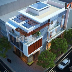Nhà ống 3 tầng phong cách hiện đại 2 mặt tiền NO1431