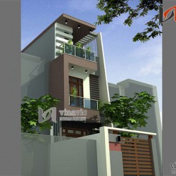 Mẫu thiết kế nhà ống đẹp 3 tầng hiện đại và khỏe khoắn NO1433