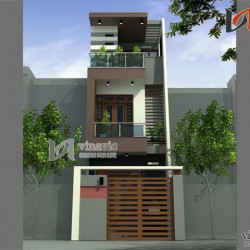 Mẫu thiết kế nhà ống đẹp 3 tầng hiện đại và khỏe khoắn NO1433