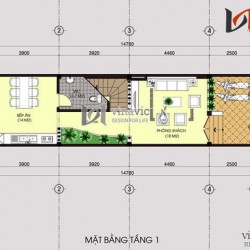Mẫu thiết kế nhà ống đẹp 3 tầng hiện đại và khỏe khoắn NO1433