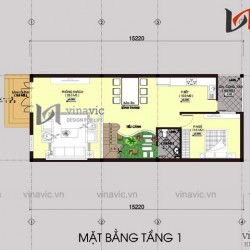 Mẫu thiết kế biệt thự nhà ống 3 tầng phong cách cổ điển NO1443