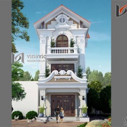 Mẫu thiết kế nhà ống đẹp 3 tầng 5,5 x15,5m NO1446