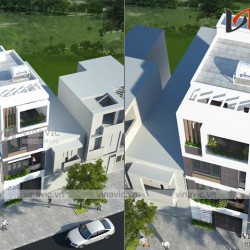Mẫu thiết kế nhà ống hiện đại 4 tầng NO1620