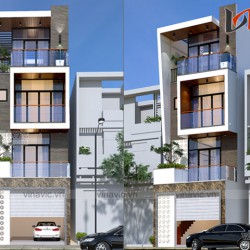 Mẫu thiết kế nhà ống hiện đại 4 tầng NO1623