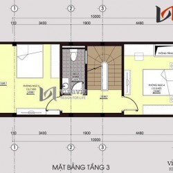 Mẫu thiết kế nhà ống đẹp nổi bật chỉ với diện tích 4,5 x 10m NO1402