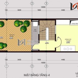 Mẫu thiết kế nhà ống đẹp nổi bật chỉ với diện tích 4,5 x 10m NO1402