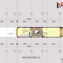 Mẫu nhà ống lệch tầng thiết kế đèn led và vật liệu kính ấn tượng NO1415