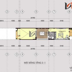 Mẫu nhà ống lệch tầng thiết kế đèn led và vật liệu kính ấn tượng NO1415