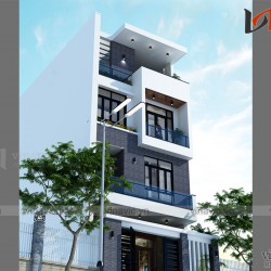 Xem mẫu thiết kế nhà ống đẹp 4 tầng phong cách hiện đại NO1424