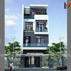 Xem mẫu thiết kế nhà ống đẹp 4 tầng phong cách hiện đại NO1424