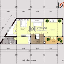 Mẫu nhà ống đẹp 5 tầng tô điểm hai màu nâu và trắng NO1434