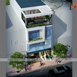 Mẫu nhà ống đẹp 5 tầng thiết kế hiện đại kết hợp kinh doanh NO1453