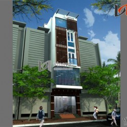 Mẫu thiết kế nhà ở văn phòng đẹp 6 tầng hiện đại thanh lịch NO1435