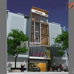 Mẫu thiết kế nhà ở văn phòng đẹp 6 tầng hiện đại thanh lịch NO1435
