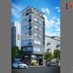 Mẫu thiết kế nhà ống đẹp 7 tầng đậm chất hiện đại NO1439