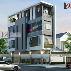Mẫu thiết kế nhà phố đẹp 4 tầng kết hợp kinh doanh NO1613