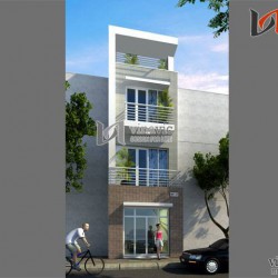 Mẫu thiết kế nhà ống đẹp 4 tầng phong cách hiện đại NO1425