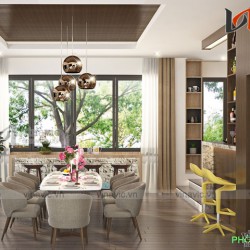 Mẫu thiết kế nội thất hiện đại cho căn Biệt thự 3 tầng NTBT1800