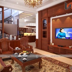 Biệt thự tân cổ điển 3 tầng 160m2 mặt tiền 9m cùng nội thất sang trọng BT1511