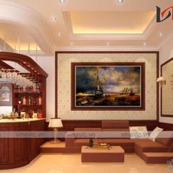 Biệt thự tân cổ điển 3 tầng 160m2 mặt tiền 9m cùng nội thất sang trọng BT1511