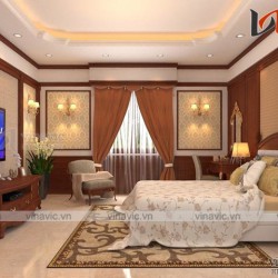 Biệt thự tân cổ điển 3 tầng 160m2 mặt tiền 9m cùng nội thất sang trọng BT1511