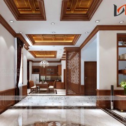 Đẹp quý phái với không gian nội thất biệt thự tân cổ điển NTB1512