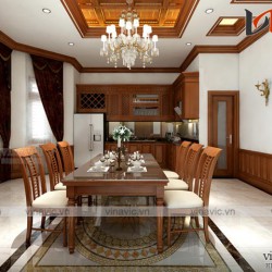 Đẹp quý phái với không gian nội thất biệt thự tân cổ điển NTB1512