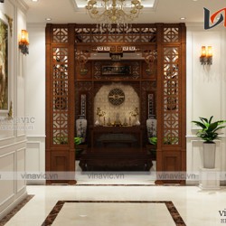 Trọn vẹn mẫu nội thất biệt thự 1 tầng tân cổ điển sang trọng NTBT1676