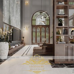 Mẫu thiết kế Phong cách nội thất hiện đại tối giản đẹp cho biệt thự BT2019 