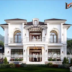 Nhà biệt thự tân cổ điển 2 tầng ở Ba Vì Hà Nội BT2025