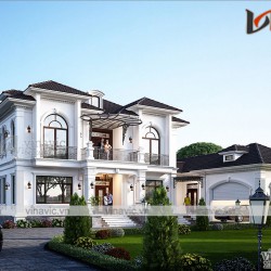 Nhà biệt thự tân cổ điển 2 tầng ở Ba Vì Hà Nội BT2025