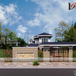 Nhà đẹp 2 tầng mái thái hiện đại nổi bật nhất biển Sầm Sơn BT1911