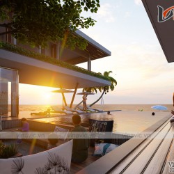 Nhà hiện đại 2 tầng 750m2 kiểu Singapore ở ven biển Phú Quốc BT1914