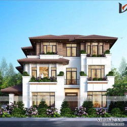 Nhà hiện đại 3 tầng 150m2 mặt tiền 12m ở Gia Lâm Hà Nội BT2010