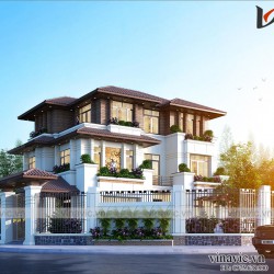 Nhà hiện đại 3 tầng 150m2 mặt tiền 12m ở Gia Lâm Hà Nội BT2010