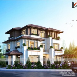 Nhà hiện đại 3 tầng 150m2 mặt tiền 12m ở Gia Lâm Hà Nội BT2010