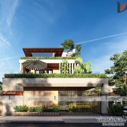 Thiết kế nhà hiện đại 3 tầng 170m2/sàn ở Quảng Bình BT2009