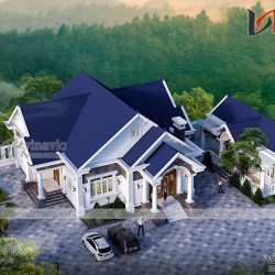 Nhà vườn 1 tầng 4 phòng ngủ 240m2 chi phí đầu tư khoảng 1.7 tỷ BT1904