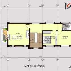 Mẫu thiết kế nhà ống đẹp 3 tầng 5,5 x15,5m NO1446