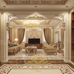 Nội thất biệt thự cổ điển đẳng cấp lộng lẫy ở Sóc Trăng NT2004