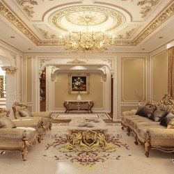 Nội thất biệt thự cổ điển đẳng cấp lộng lẫy ở Sóc Trăng NT2004