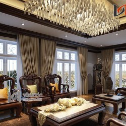 Nội thất phong cách hoàng gia biệt thự cổ điển NTB1409