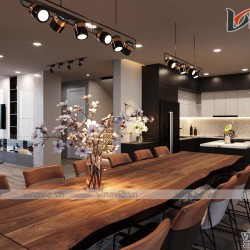 Biệt thự 2 tầng hiện đại 500m2 có hồ cá koi ở Mộc Châu- Sơn La BT2008